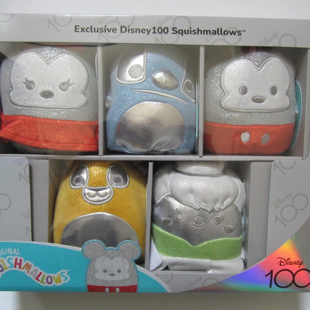 Disney 100 Exclusive Mickey Minnie Stitch Tinker Bell Simba Squishmallows